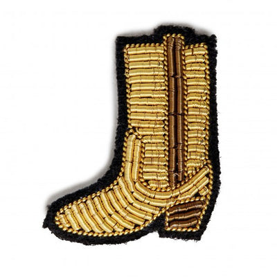 Embroidered Pin: Gold Boot