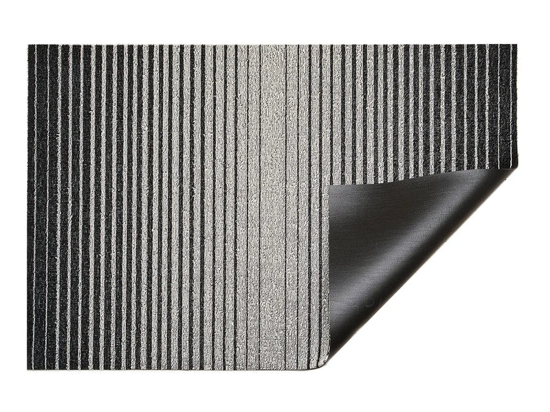 Domino Shag Floor Mat in Black and White