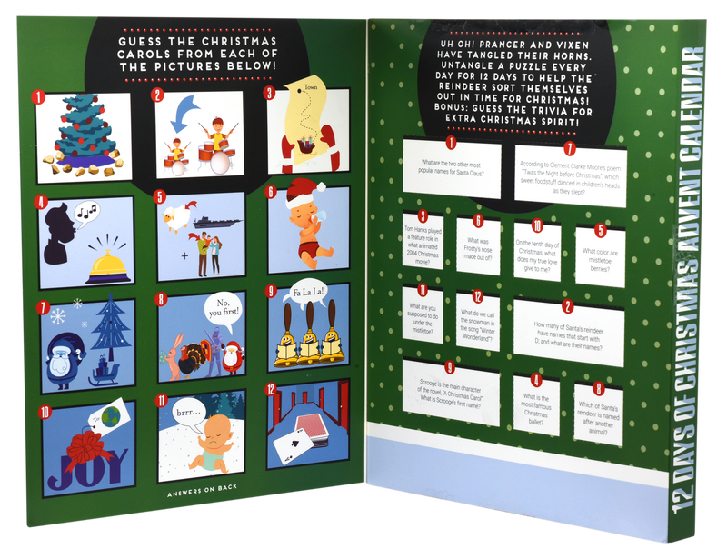 12 Days of Christmas Advent Calendar Metal Puzzles