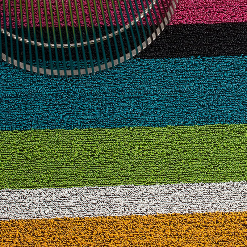 Bold Stripe Shag Floor Mat