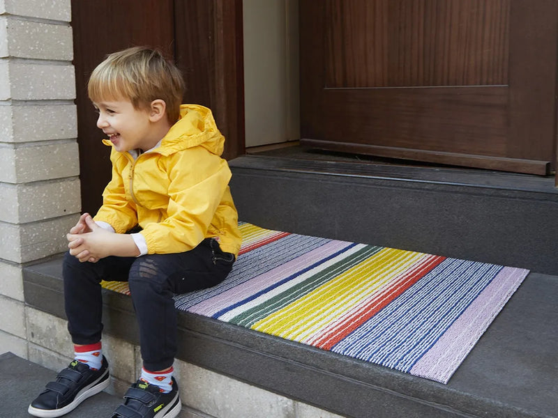 Floor Mat - Pop Stripe Shag in Multi