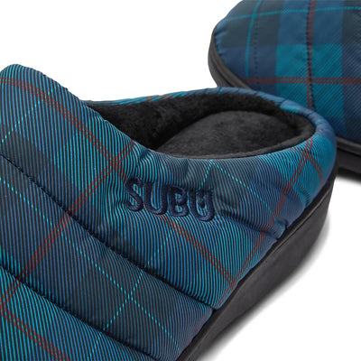 SUBU Fall + Winter Slippers "Tartan" Blue Plaid