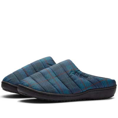 SUBU Fall + Winter Slippers "Tartan" Blue Plaid