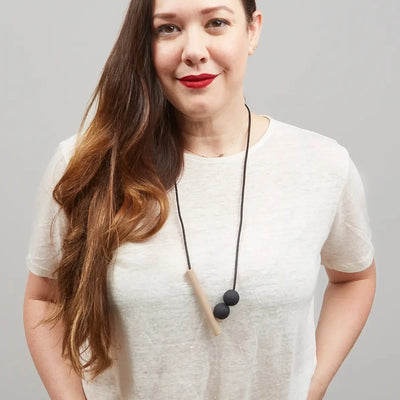 Charcoal Tilt Teething Necklace