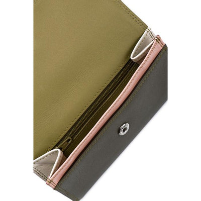 Double Flap Purse/Wallet, Olive