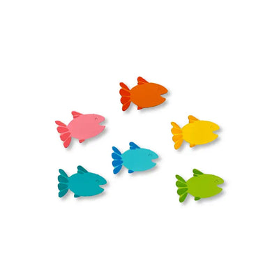 Roeda Magnets, Rainbow Fish Magnets Set of 6