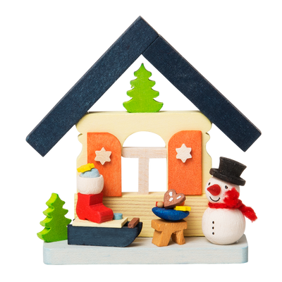 Graupner House "Snowman" Ornament with Gift Sledge