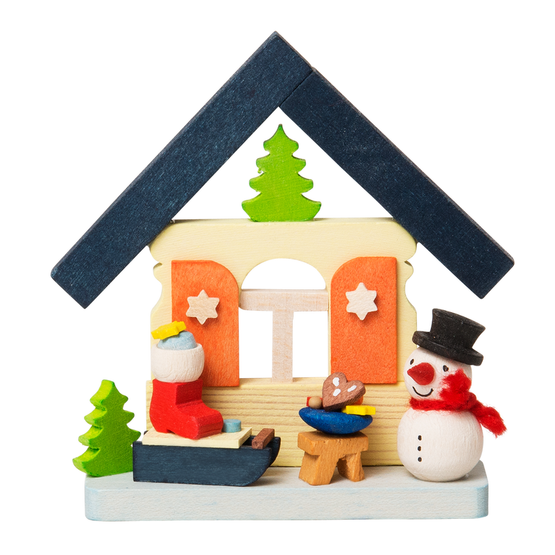 Graupner House "Snowman" Ornament with Gift Sledge