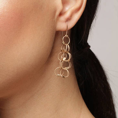 Meghan Patrice Riley, Interlock Gold Hook Earrings