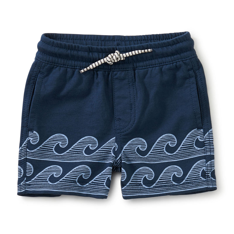 Beach Baby Shorts in Whale Blue by Tea Collection