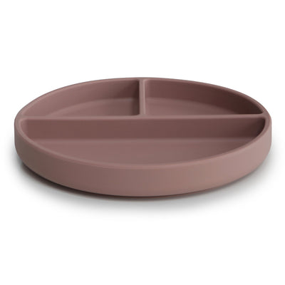 Silicone Suction Plate in Cloudy Mauve