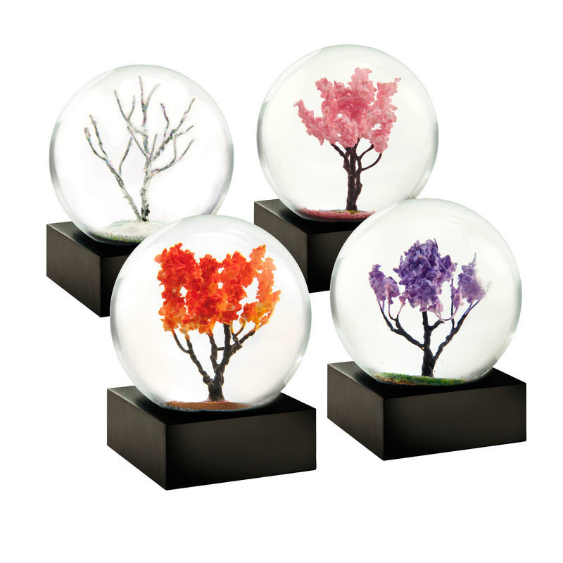 Mini Seasons Snow Globes, Set of Four