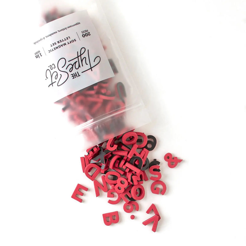 Magnetic Letter Sets, Foam 1" Tall