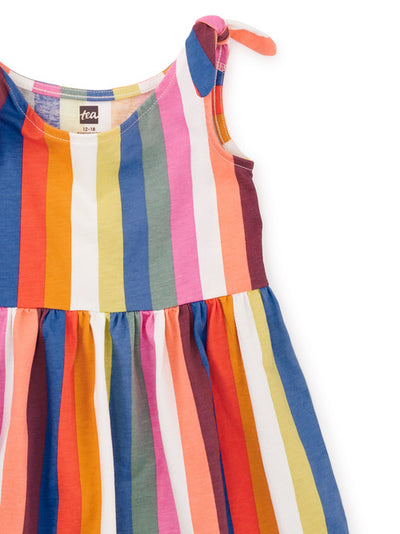 Tie Shoulder Baby Dress, Lisbon Stripe