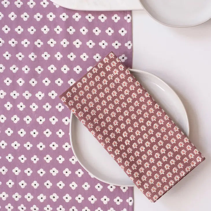 Uma Marsala Block Printed Napkins