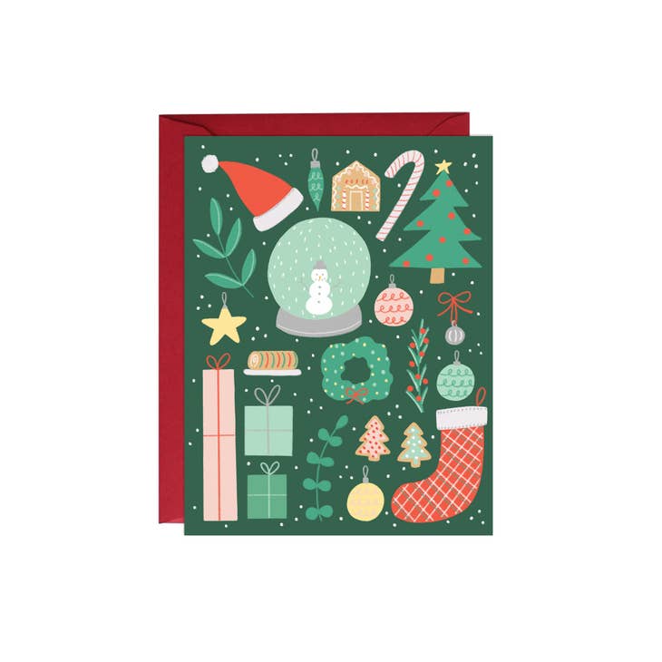 Green Icons Holiday Card Box Set