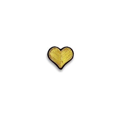 Embroidered Pin: Gold Heart