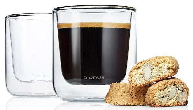 Blomus, Nero: Insulated Espresso Glasses – AKAR Design