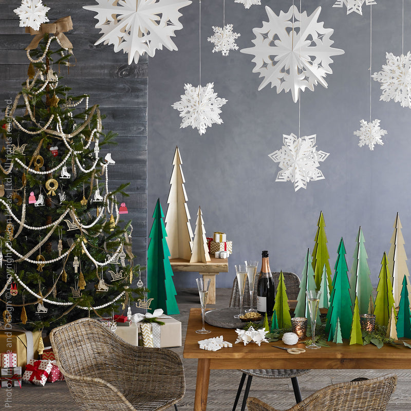 Tannenbaum Trees, Mini Set of 8 - Green