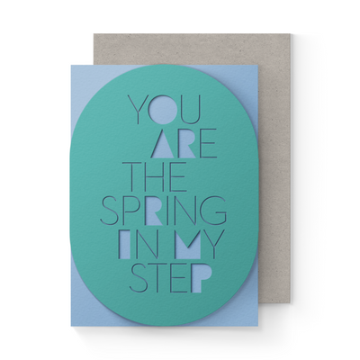 Spring in Step Greeting Card