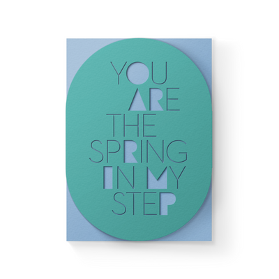 Spring in Step Greeting Card