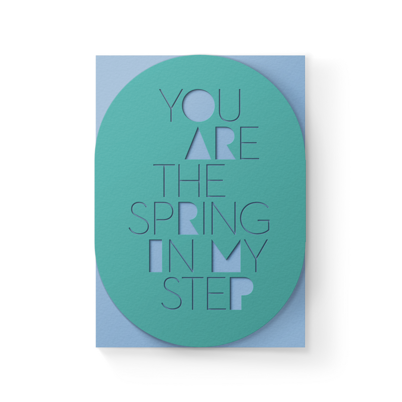 Spring in Step Greeting Card