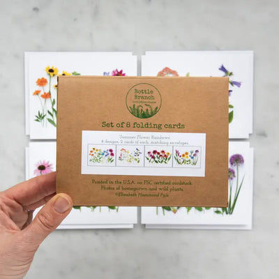 Botanical Card Set: Summer Flower Rainbows