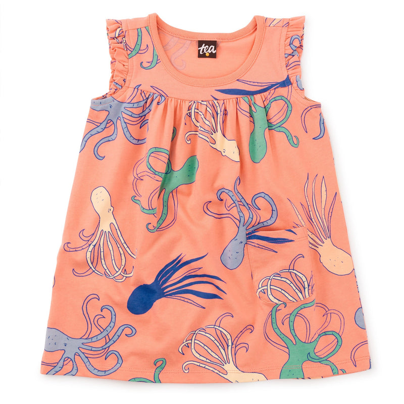 Printed Mighty Mini Baby Dress, Octopus Oasis