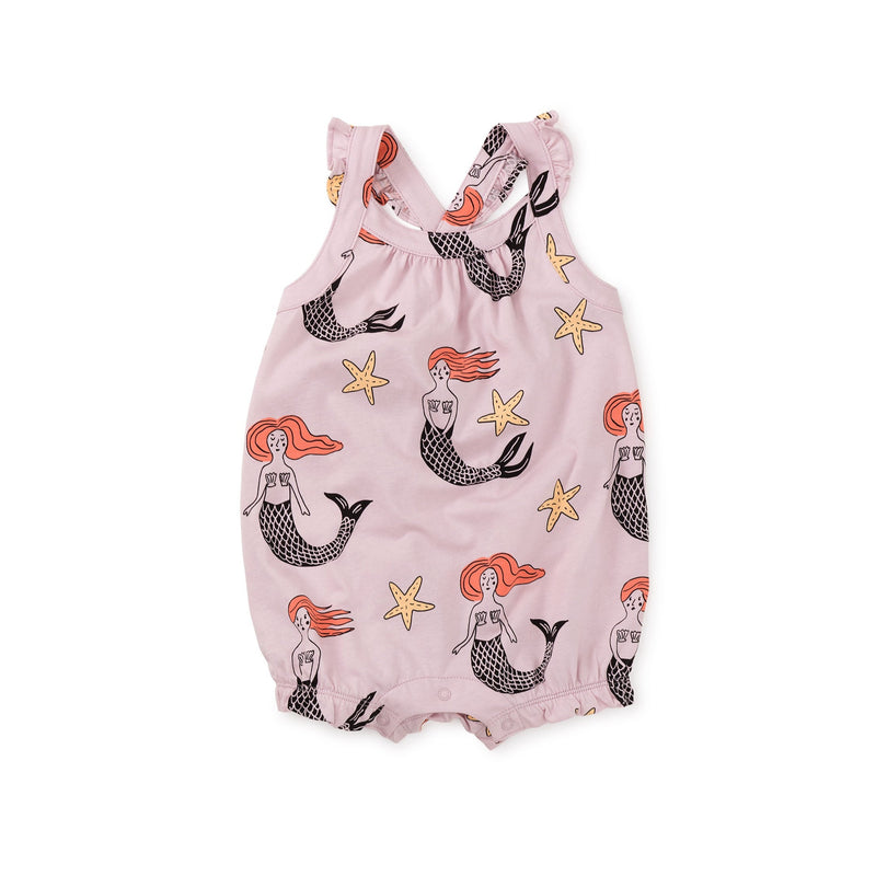 Cross-Back Baby Romper Mermaid