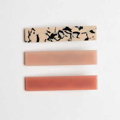 Nat + Noor, Flora Barrette Set in Rose