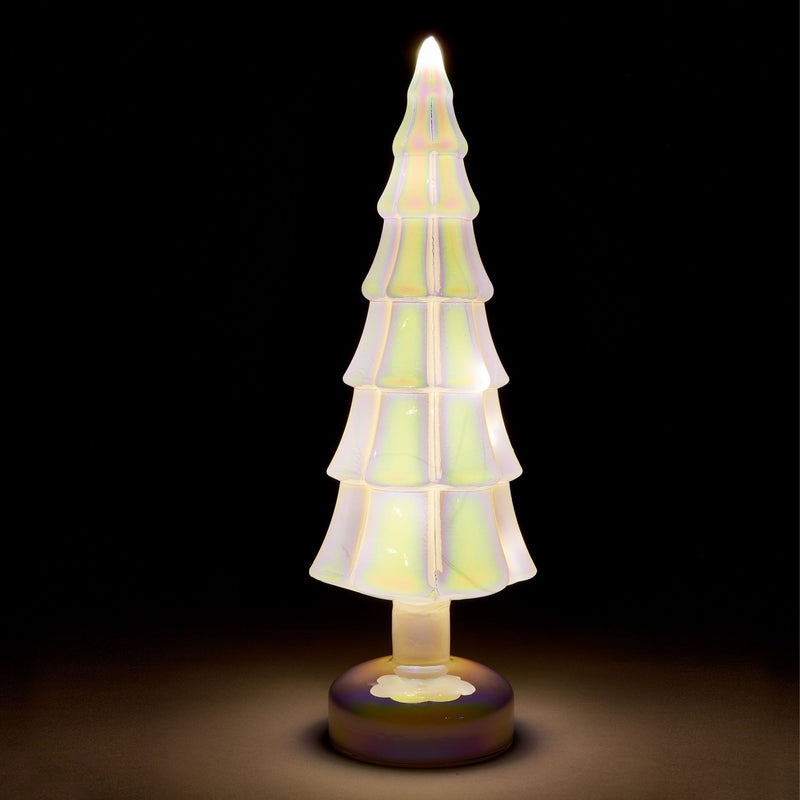 MoMA LED Glass Light Tree, White/Pearl