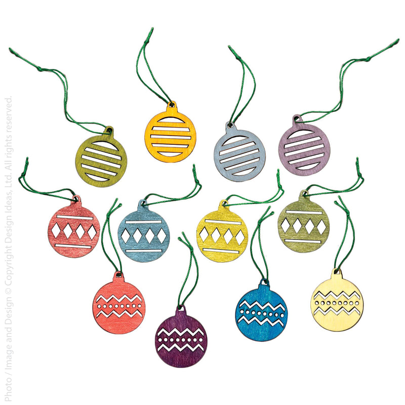 Alpine Tree Ornaments Set of 24 - Baubles