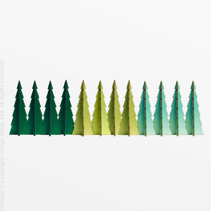 Tannenbaum Trees, Itty Set of 12 - Green