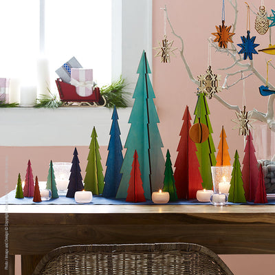 Tannenbaum Trees, Assorted Small Set of 9 - Mod Colors