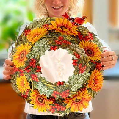 Fresh Cut Paper, Sunflower Wreath