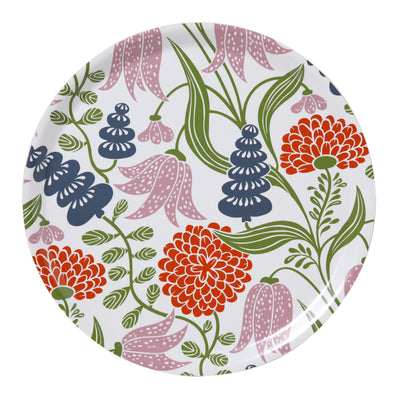 Lily Red Round Tray