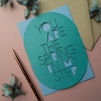 Spring in Step Greeting Card