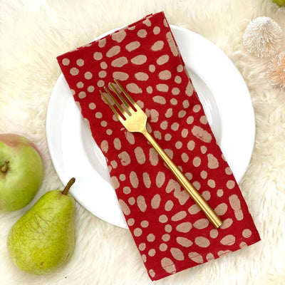 Love Sprinkles, Cloth Napkins in Red