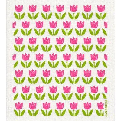 Swedish Dishcloth, Small Tulips