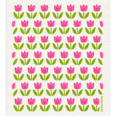 Swedish Dishcloth, Small Tulips