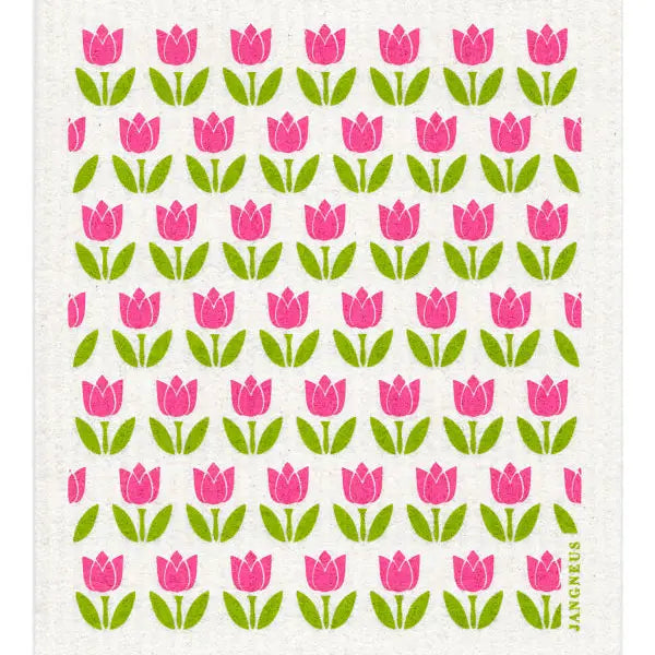 Swedish Dishcloth, Small Tulips