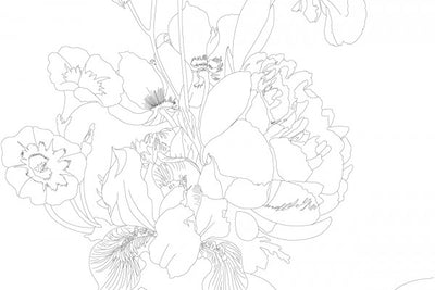 Pepin Press, Still Life Bouquets Artists’ Colouring Book