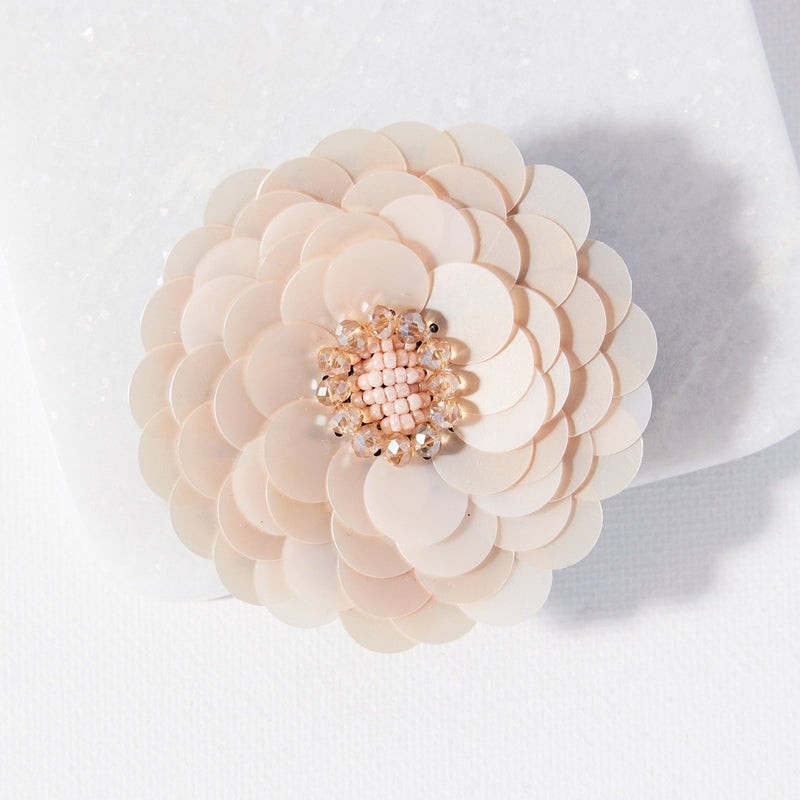 Blush Flower Brooch Barrette Combo