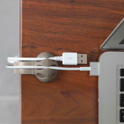 Desk Cable Clip in Slate