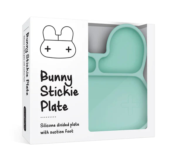 Bunny Stickie Plate in Mint