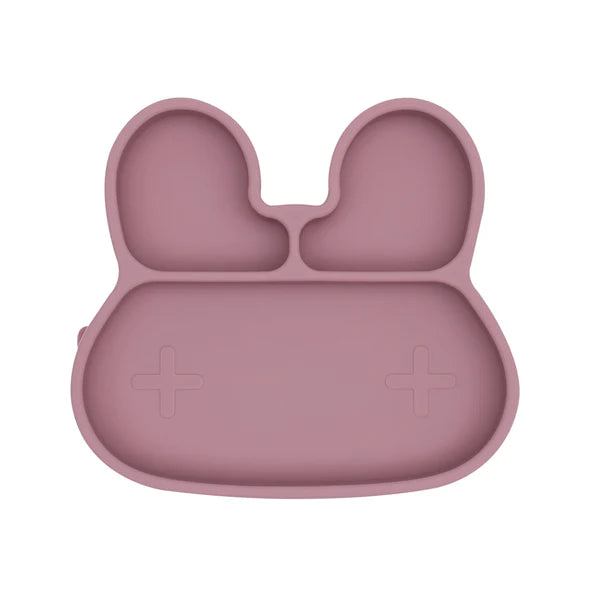 Bunny Stickie Plate in Dusty Rose