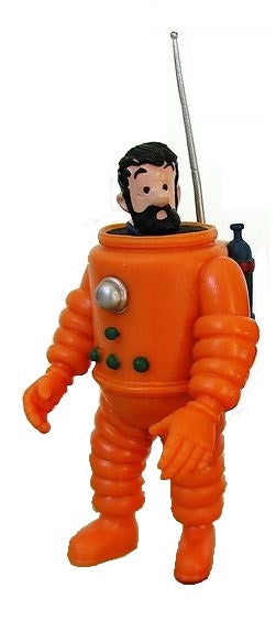 Tin Tin Figurine, Caption Haddock in Suit Moon