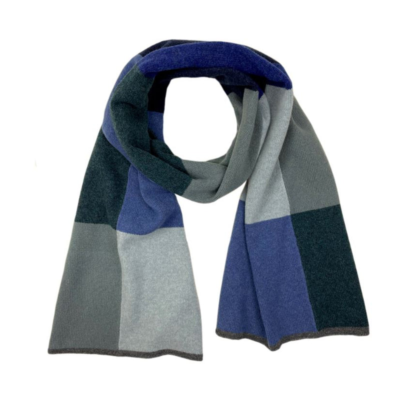 Color Block Scarf in Blues