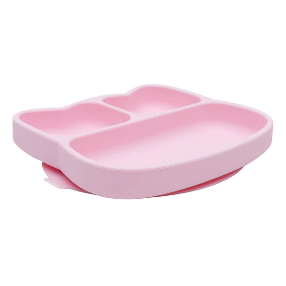 Cat Stickie Plate in Powder Pink