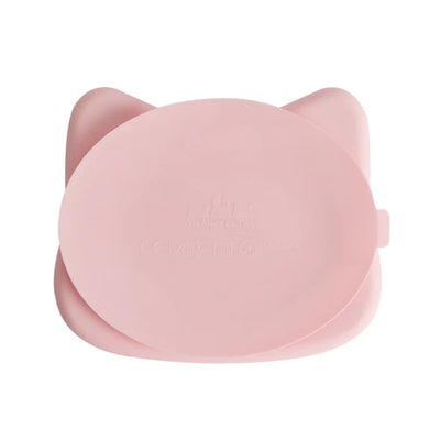 Cat Stickie Plate in Powder Pink